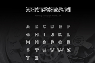 Sentagram logo and monogram font Font Download