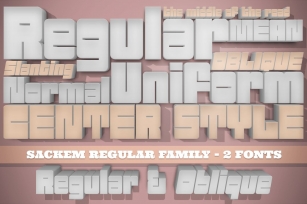 Sackem Regular Family Font Download