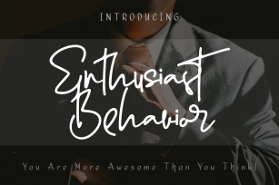 Enthusiast Behavior Font Download