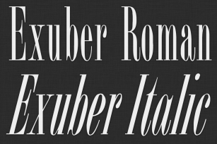 Exuber Typeface Font Download