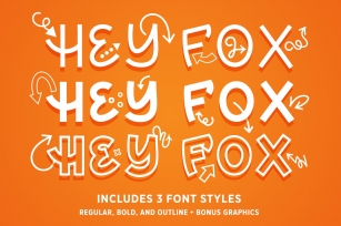 Hey Fox Trio + BONUS Font Download