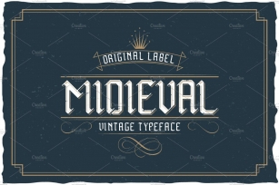 Midieval  Vintage Label Typeface Font Download