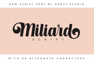 Miliard Script // an Elegant Script Font Download