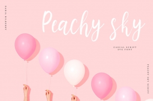 Peachy sky SVG casual script Font Download