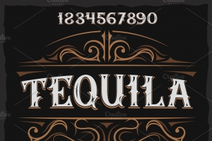 Vintage label typeface Tequila Font Download
