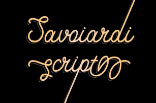 Savoiardi script+shadow Font Download