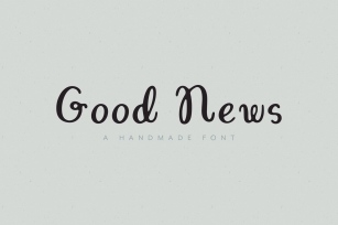 Good News Hand Lettered Display Font Download