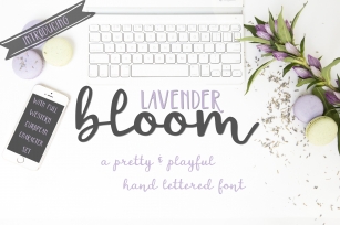 Lavender Bloom Hand Lettered Font Download