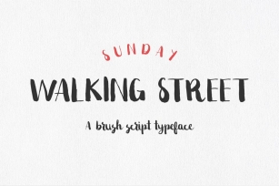 Sunday Walking Street Script Font Download