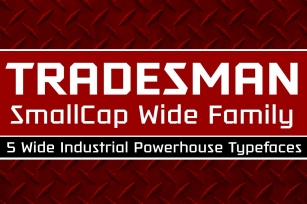 Tradesman SC Wide Family Font Download