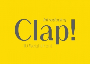 Clap Typeface / Stylised Sans Font Download