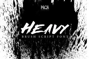 Heavy|Brush script font Font Download