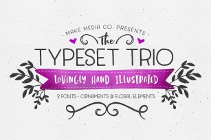 The TypeSet Trio + Illustrations Font Download