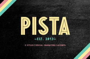 PISTA Inline  Black Font Download