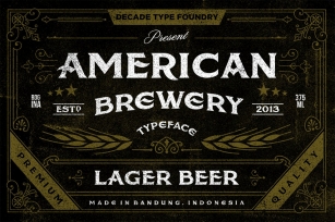 American Brewery Clean  Rough Font Download