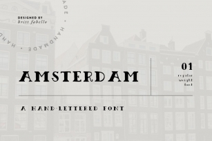 Amsterdam / hand lettered font Font Download