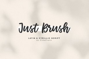 Just Brush / Cyrillic font Font Download