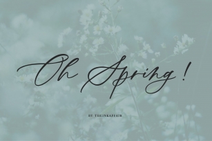 Oh Spring! Calligraphy Font Download