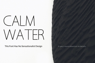Calm water-Font Font Download
