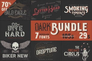 Dark Bundle: 7 Bestseller Font Download