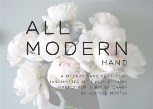All Modern Hand Font Download
