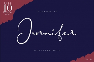 Jennifer Signature [+Logo] Font Download
