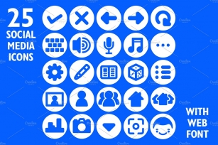 Social Media App Icon Set  Web Font Download