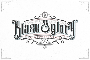 Blaze  Glory Typeface + Extras Font Download