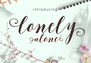 Lonely alone 30%off Font Download
