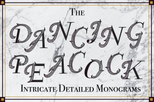 The Dancing Peacock Monogram Font Download