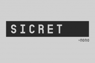 Sicret Mono Font Download