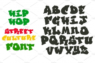 Hip Hop Graffiti font alphabet Font Download