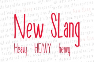 New Slang heavy Font Download