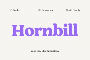 Hornbill; 18 Retro Font Download