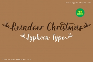 Reindeer Christmas font Font Download