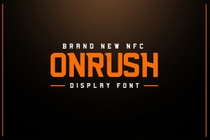 NFC ONRUSH DISPLAY FONT Font Download