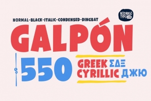 Galpón Family, Greek+Cyrillic 80% Font Download