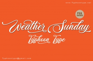 Weather Sunday font Font Download