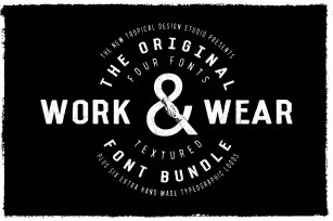 WorkWear- Retro  Logo Bundle Font Download