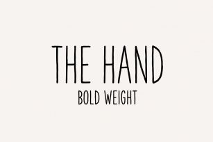 The Hand (Bold weight) Font Download