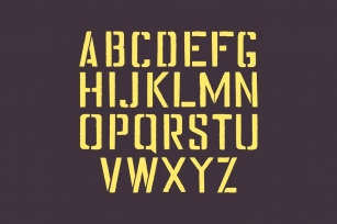 Stencil english alphabet. Font Download