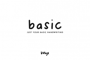 Basic — Just Your Basic Handwriting Font Download