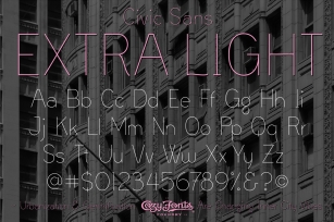 Civic Sans Extra Light Font Download