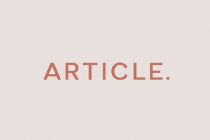 Article Font Download