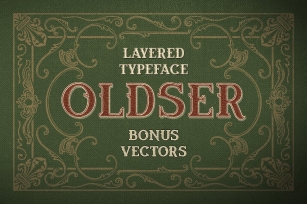 Oldser Typeface + Bonus Vectors Font Download