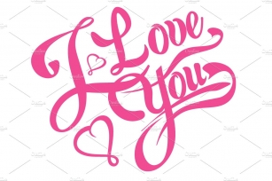 I love you, lettering design, tattoo Font Download