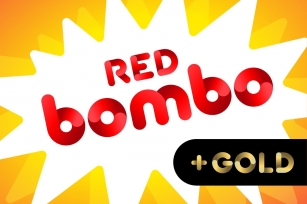 Bombo color fonts: Red, Gold, Silver Font Download