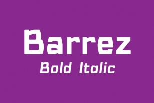 Barrez Bold Italic Font Download