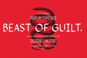 Srg-Beast of guilt display typeface Font Download