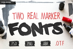 TWO REAL MARKER FONTS Font Download